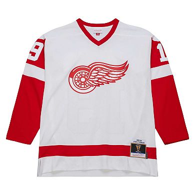 Men's Mitchell & Ness Steve Yzerman White Detroit Red Wings  1983/84 Blue Line Player Jersey