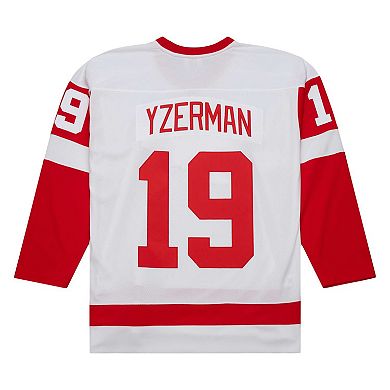 Men's Mitchell & Ness Steve Yzerman White Detroit Red Wings  1983/84 Blue Line Player Jersey