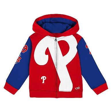 Infant Fanatics Branded Red Philadelphia Phillies Post Card Full-Zip Hoodie Jacket