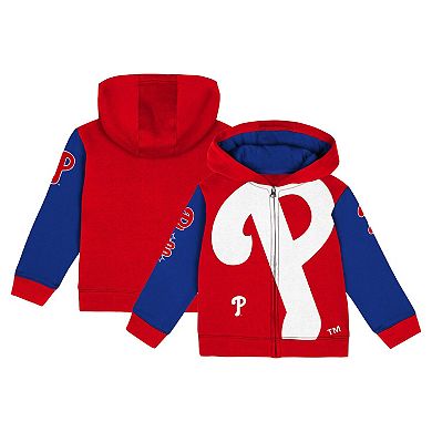 Infant Fanatics Branded Red Philadelphia Phillies Post Card Full-Zip Hoodie Jacket