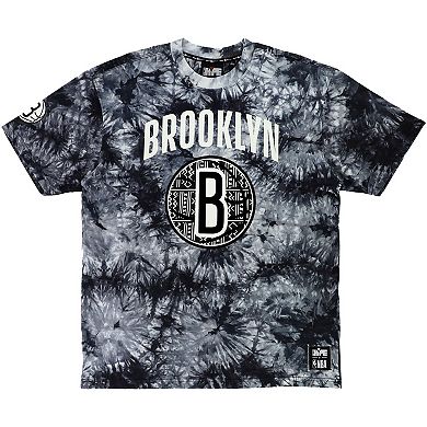 Unisex NBA x Two Hype  Black Brooklyn Nets Culture & Hoops Tie-Dye T-Shirt