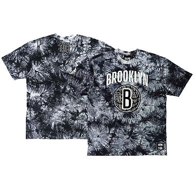 Unisex NBA x Two Hype  Black Brooklyn Nets Culture & Hoops Tie-Dye T-Shirt