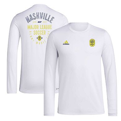 Men's adidas White Nashville SC Local Stoic Long Sleeve T-Shirt