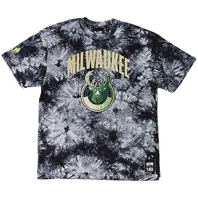 Unisex NBA x Two Hype  Black Milwaukee Bucks Culture & Hoops Tie-Dye T-Shirt
