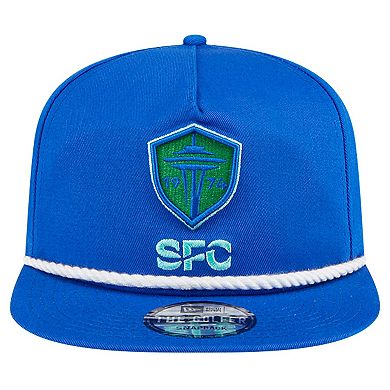 Men's New Era Blue Seattle Sounders FC The Golfer Kickoff Collection Adjustable Hat