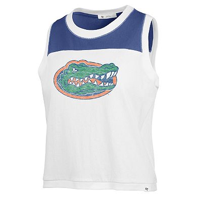 Women's '47 White Florida Gators Premier Zoey Waist Length Tank Top