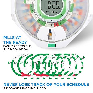 Livefine 28-day Automatic Pill Dispenser W/upgraded Lcd Display & Lock, Frosted