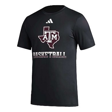 Men's adidas  Black Texas A&M Aggies Fadeaway Basketball Pregame AEROREADY T-Shirt
