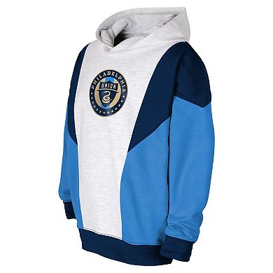 Youth Ash/Navy Philadelphia Union Champion League Pullover Hoodie
