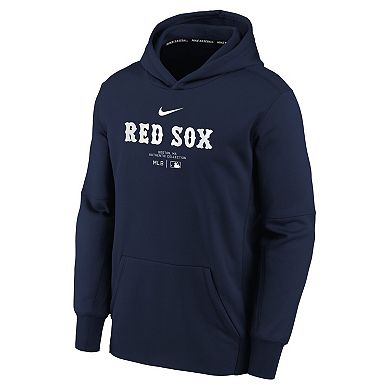 Youth Nike Navy Boston Red Sox Authentic Collection Performance Pullover Hoodie