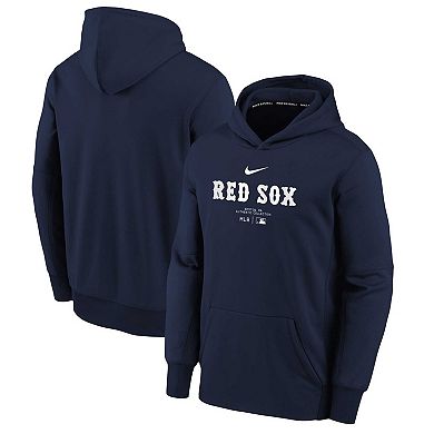 Youth Nike Navy Boston Red Sox Authentic Collection Performance Pullover Hoodie