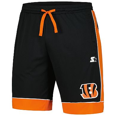 Men's Starter Black/Orange Cincinnati Bengals Fan Favorite Fashion Shorts