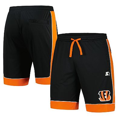 Men's Starter Black/Orange Cincinnati Bengals Fan Favorite Fashion Shorts