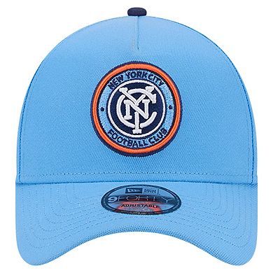 Men's New Era Light Blue New York City FC 2024 Kick Off Collection 9FORTY A-Frame Adjustable Hat