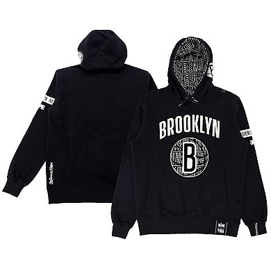 Unisex NBA x Two Hype  Black Brooklyn Nets Culture & Hoops Heavyweight Pullover Hoodie