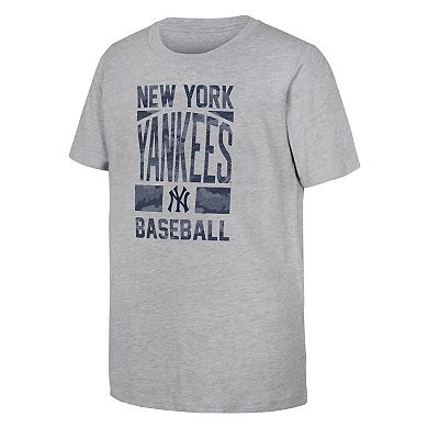 Youth Fanatics Branded Heather Gray New York Yankees Season Ticket T-Shirt