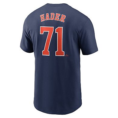 Men's Nike Josh Hader Navy Houston Astros Fuse Name & Number T-Shirt