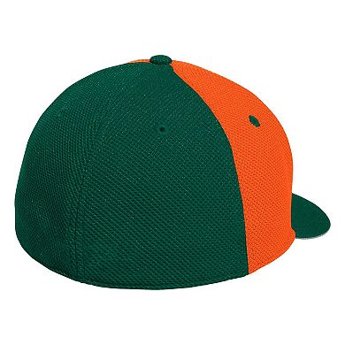 Men's adidas White Miami Hurricanes On-Field Baseball Fitted Hat