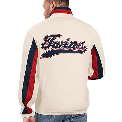 Men's Starter Cream Minnesota Twins Rebound Cooperstown Collection Full-Zip Track Jacket