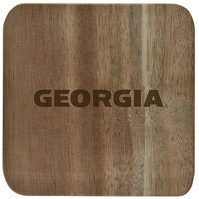 The Memory Company Georgia Bulldogs 6-Pack Acacia Wood Coaster Set