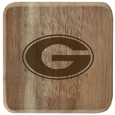 The Memory Company Georgia Bulldogs 6-Pack Acacia Wood Coaster Set