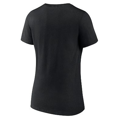 Women's Fanatics Branded  Black Tampa Bay Lightning Alternate Logo V-Neck T-Shirt