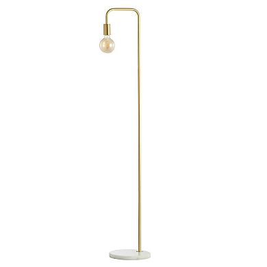 Vega Minimalist Edison Metal/marble Floor Lamp