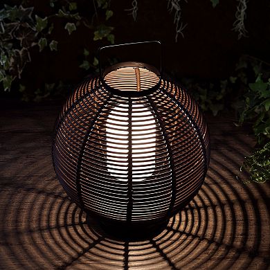 Jigu Outdoor Woven Globe Asian Led Lantern