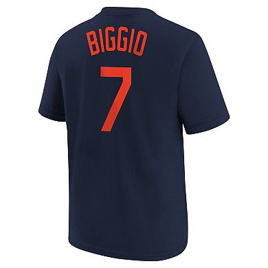 Youth Nike Craig Biggio Navy Houston Astros Cooperstown Collection Name & Number T-Shirt