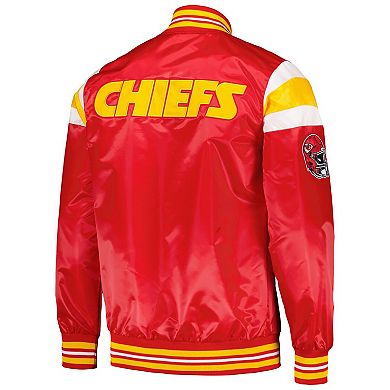 Men's Starter Red/Gold Kansas City Chiefs Satin Full-Snap Varsity Jacket