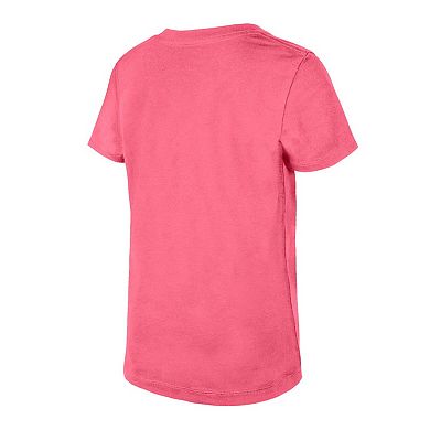 Girls Youth New Era Pink Philadelphia Phillies Sequin V-Neck T-Shirt