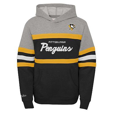 Youth Mitchell & NessÂ Black Pittsburgh Penguins Head Coach Pullover Hoodie