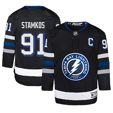 Youth Steven Stamkos Black Tampa Bay Lightning Alternate Premier Player Jersey