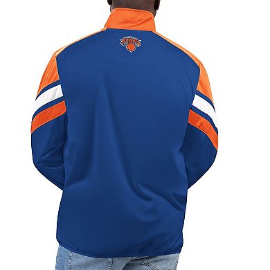 Men's G-III Sports by Carl Banks Royal New York Knicks Game Ball Full-Zip Track Jacket