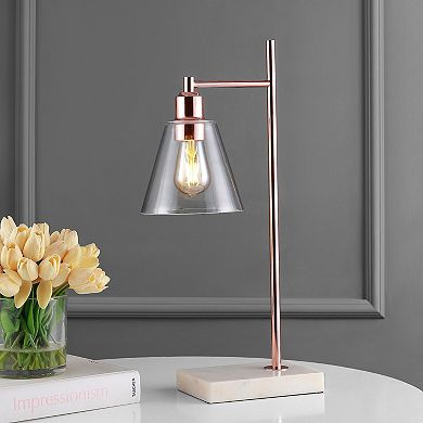 Lorena Modern Glam Metal/marble Led Table Lamp
