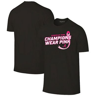 Unisex Black Alabama Crimson Tide Power of Pink Breast Cancer T-Shirt