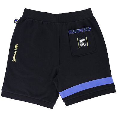 Unisex NBA x Two Hype  Black Golden State Warriors Culture & Hoops Premium Classic Fleece Shorts