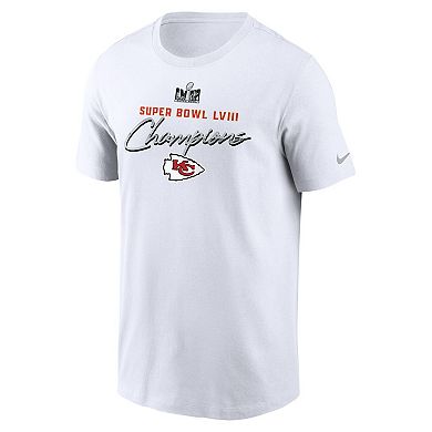 Men's Nike White Kansas City Chiefs Super Bowl LVIII Champions Classic T-Shirt