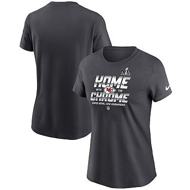 Women's Nike  Anthracite Kansas City Chiefs Super Bowl LVIII Champions Parade T-Shirt