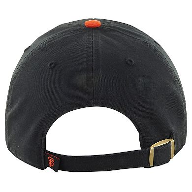 Men's '47 Black/Orange San Francisco Giants Clean Up Adjustable Hat