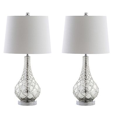 Darren Glass Led Table Lamp (set Of 2)