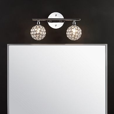 Maeve Iron/glass Contemporary Glam Led Vanity Light