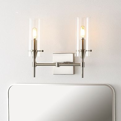 Cato Bohemian Farmhouse Iron/glass Led Vanity