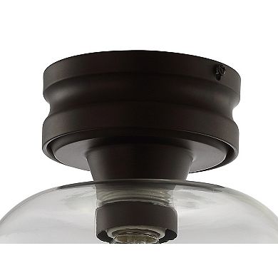 Domenic Metal/glass Led Flush Mount