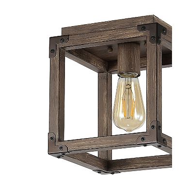 Magnolia Iron Rustic Farmhouse Led Flush Mount