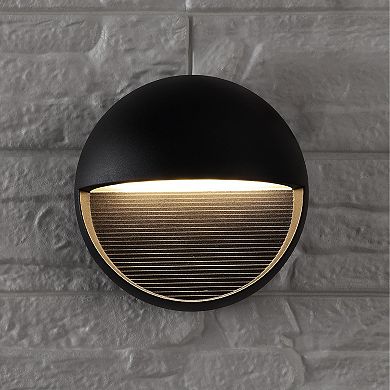 Orbe Outdoor Metal/glass Integrated Led Wall Sconce