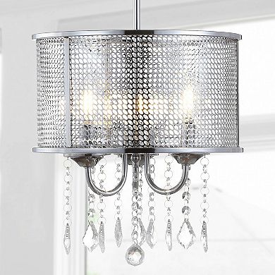 Avah Metal/crystal Adjustable Led Drop Chandelier