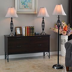 3-pc. Sperry Black Lamp Set by