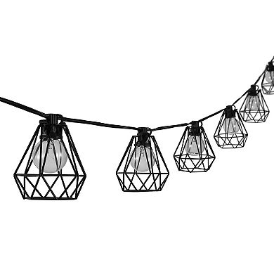 Indoor/outdoor Contemporary Transitional Incandescent G Diamond Cage String Lights