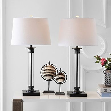 Mason Glass And Metal Led Table Lamp (set Of 2)